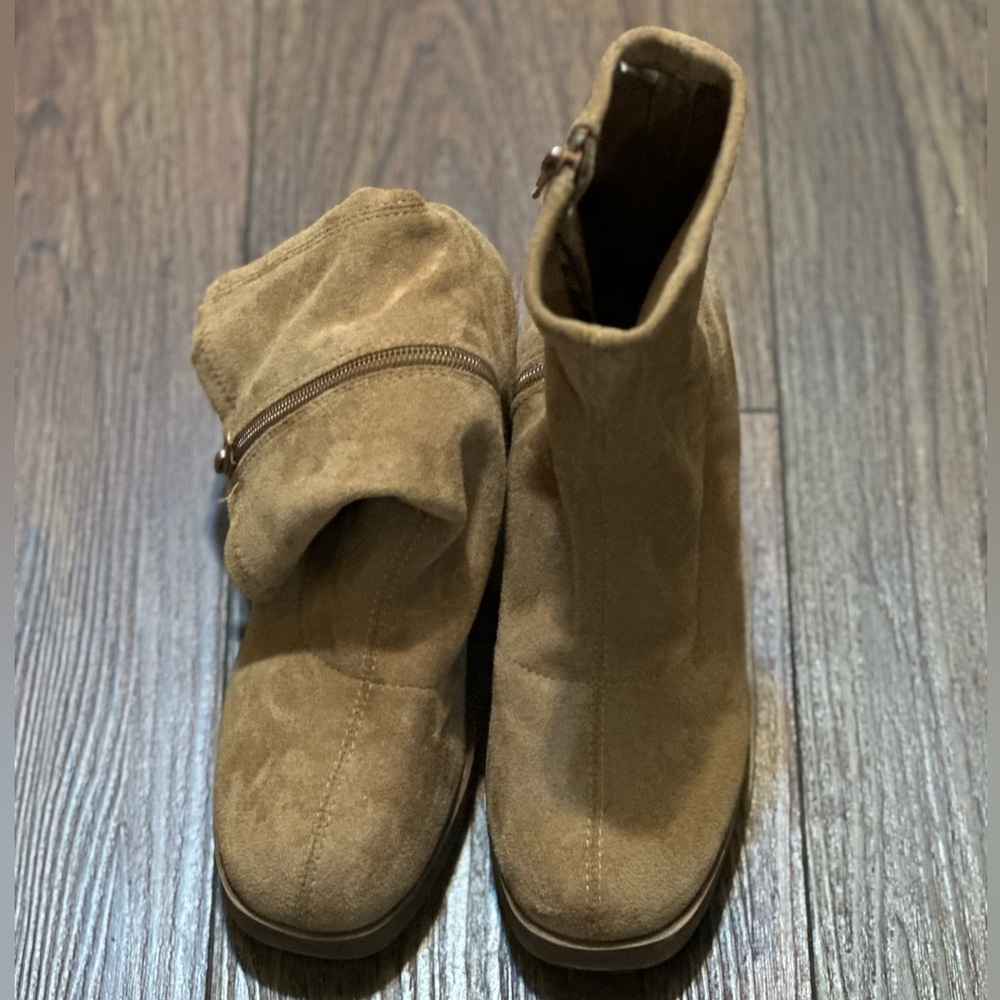 Women's Tan Suede Ankle Boots
